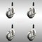Service Caster 4 Inch 316SS Thermoplastic Rubber Swivel 3/4 Inch Stem Caster Set Brake SCC SCC-SS316EX20S414-TPRB-TLB-34-4 - alternate 2